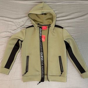Guess Zip Up Hoodie Olive Green- XS (NWT)